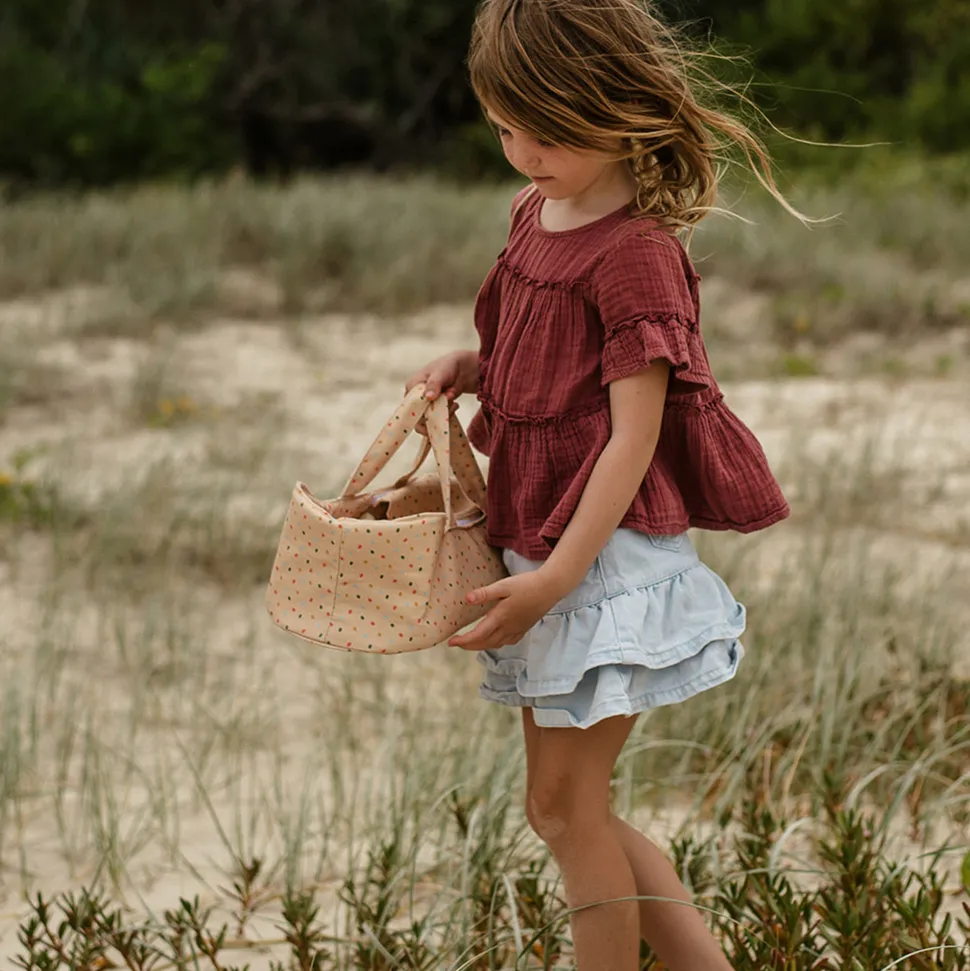 Online Olli Ella Dinkum Dolls Carry Cot - Gumdrop