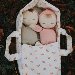 Best Olli Ella Dinkum Dolls Carry Cot - Rainbow Print