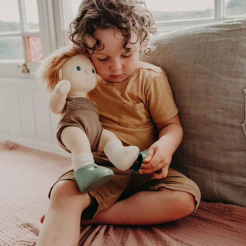 Cheap Olli Ella Dinkum Dolls Shoes - Basil Green
