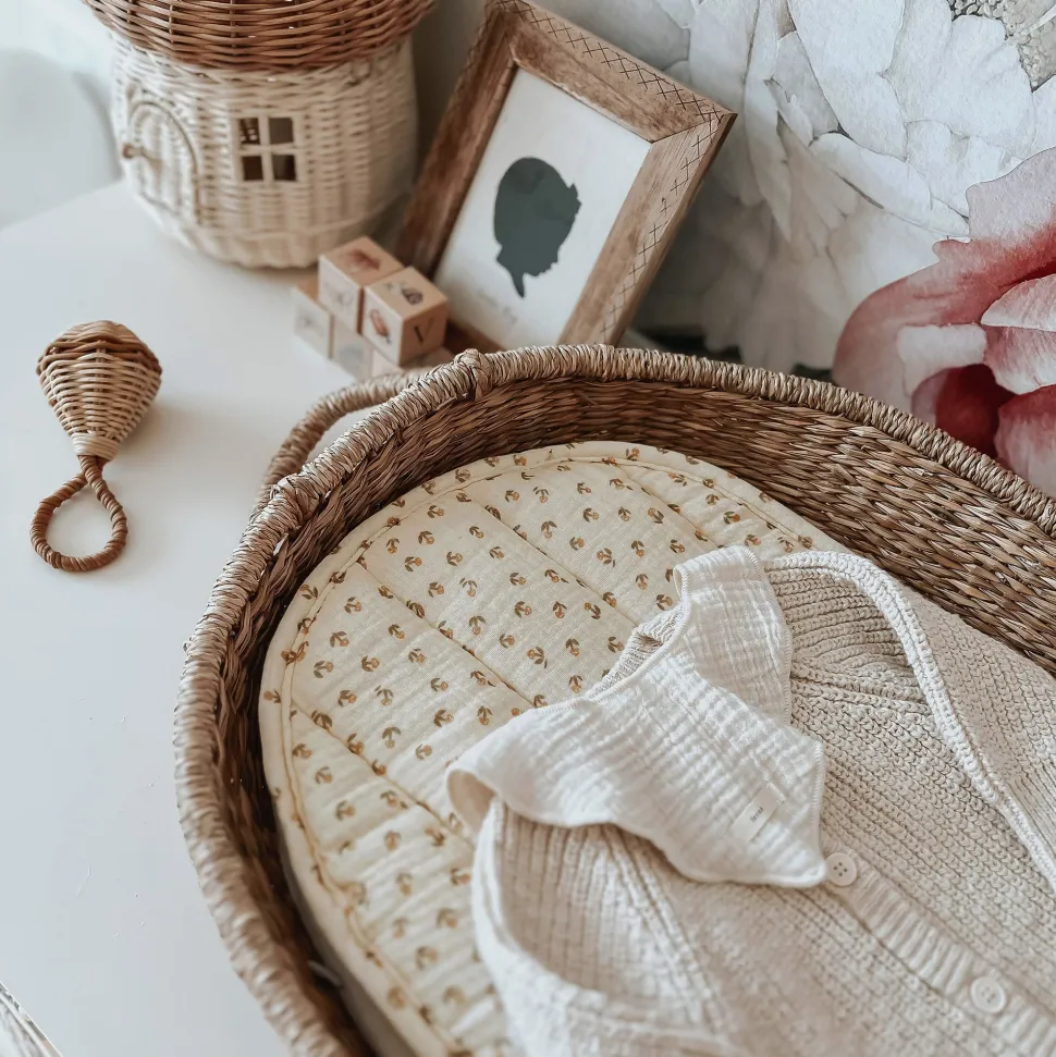 New Olli Ella Luxe Organic Cotton Liner - Leafed Mushroom