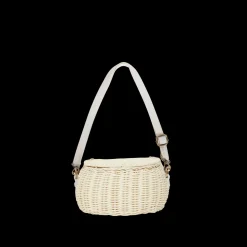 Discount Olli Ella Mini Chari Rattan Bag - Chalk