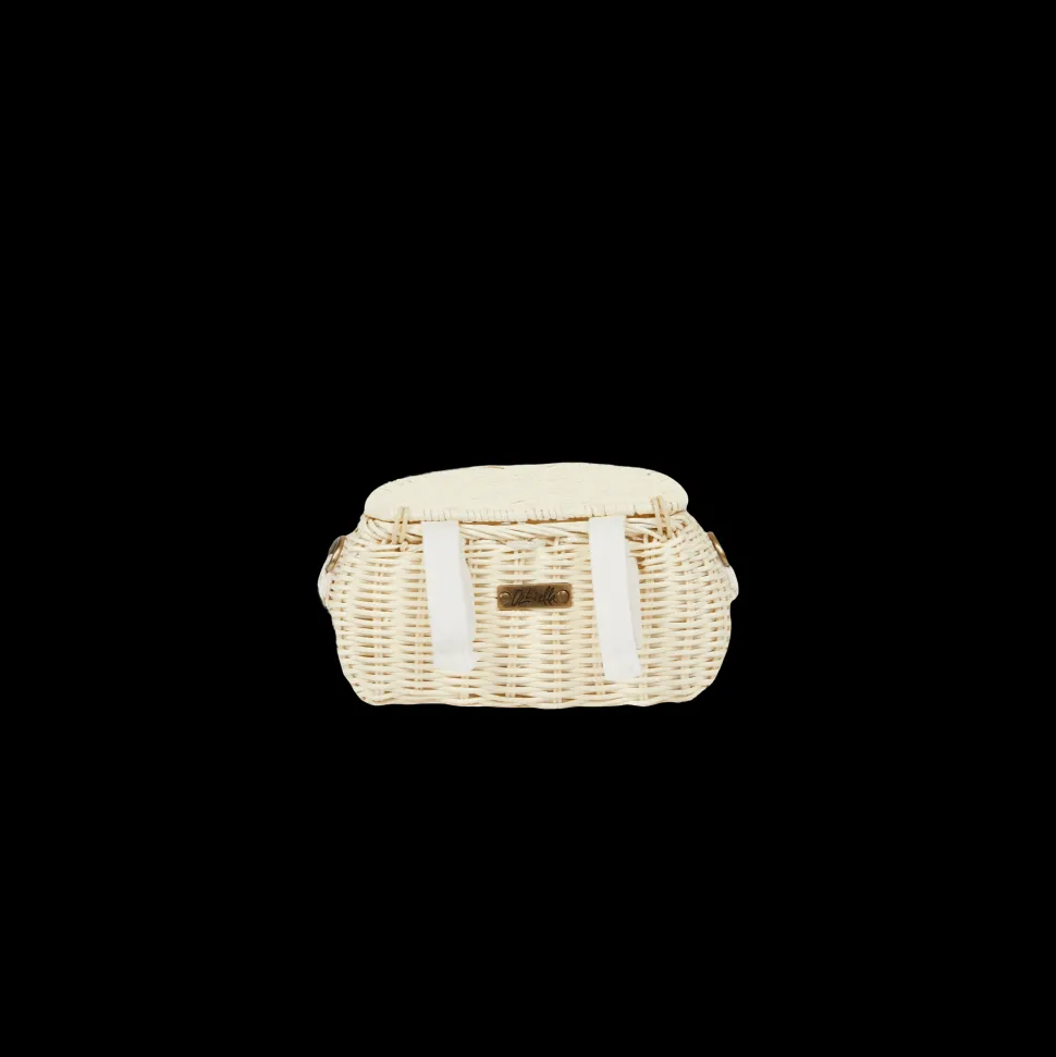 Discount Olli Ella Mini Chari Rattan Bag - Chalk