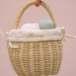 Outlet Olli Ella Rattan Berry Basket with Lining - Pansy