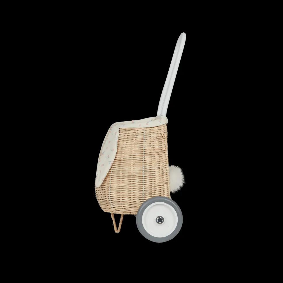 Discount Olli Ella Rattan Bunny Luggy with Lining - Pansy