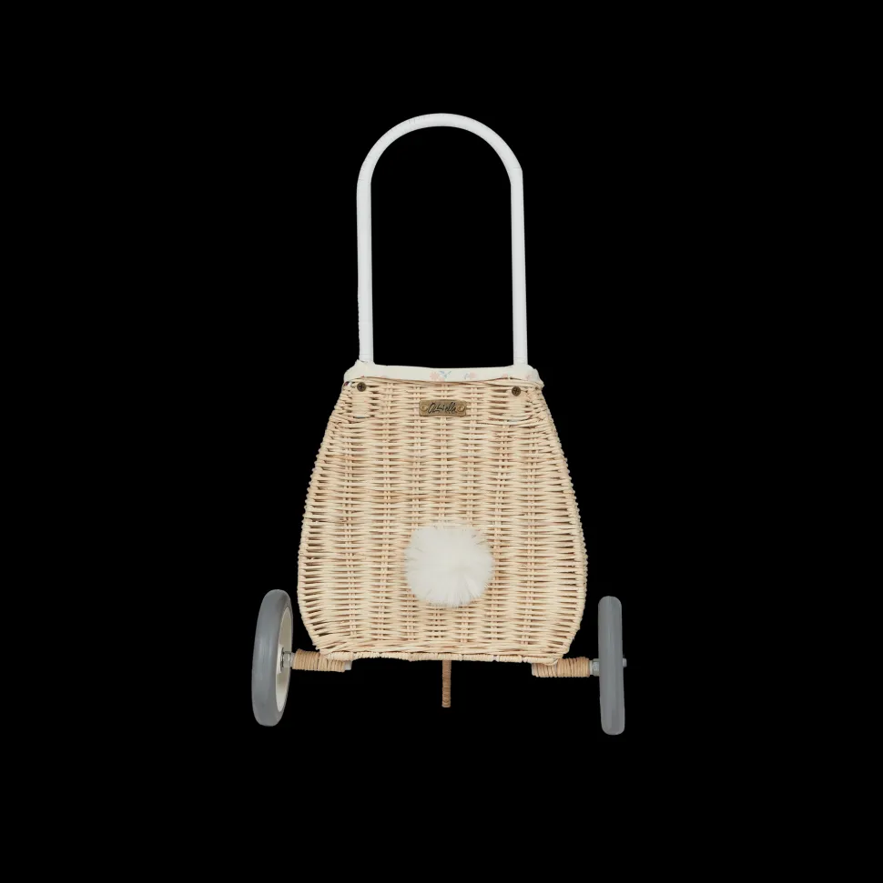 Discount Olli Ella Rattan Bunny Luggy with Lining - Pansy