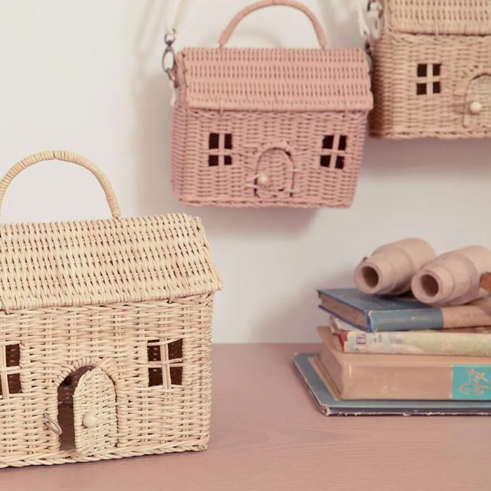 Hot Olli Ella Rattan Casa Clutch - Straw