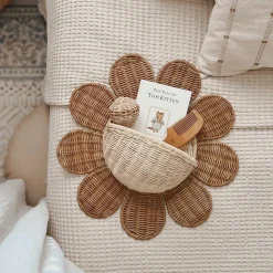 Store Olli Ella Rattan Daisy Wall Basket