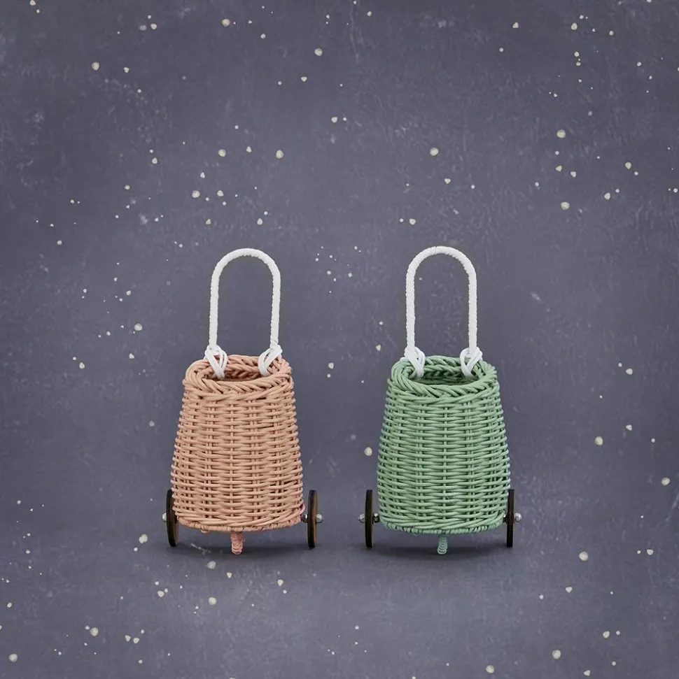 Store Olli Ella Rattan Doll Luggy - Rose