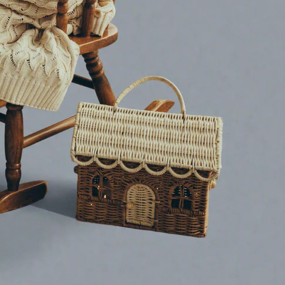 Sale Olli Ella Rattan Gingerbread Casa Clutch