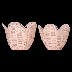 Clearance Olli Ella Rattan Lily Basket Set - Blush