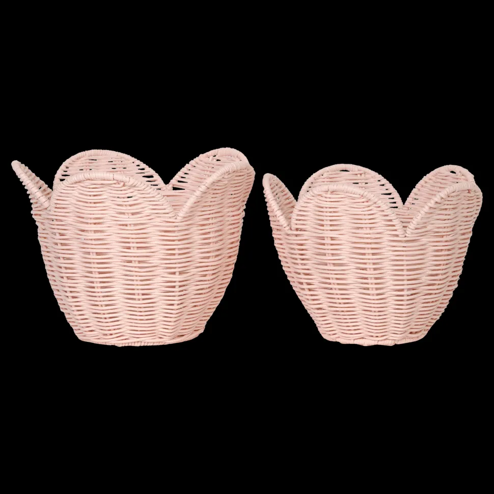 Clearance Olli Ella Rattan Lily Basket Set - Blush