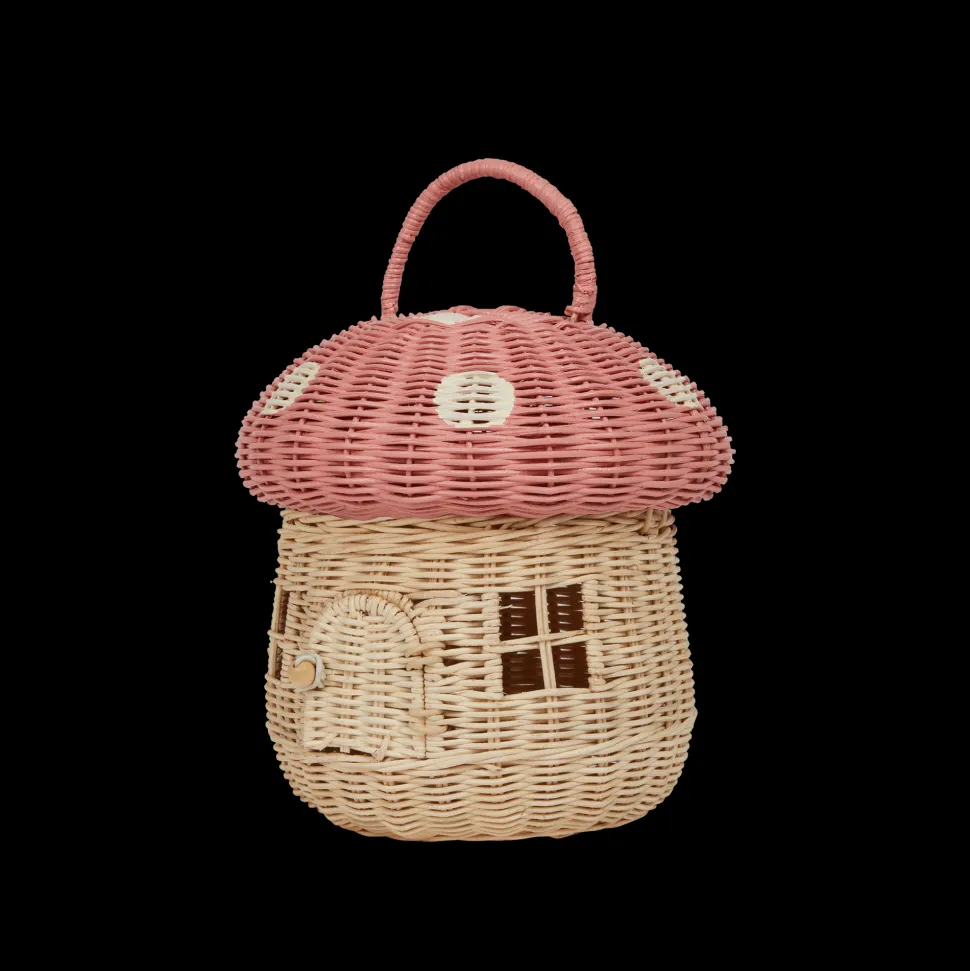 Outlet Olli Ella Rattan Mushroom Basket - Musk