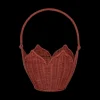 Fashion Olli Ella Rattan Poinsettia Carry Basket - Red