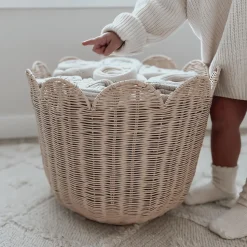 Best Sale Olli Ella Rattan Tulip Basket - Nude