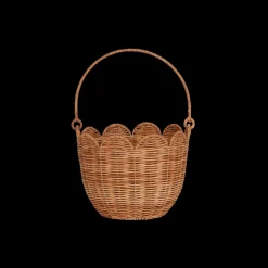Store Olli Ella Rattan Tulip Carry Basket - Natural