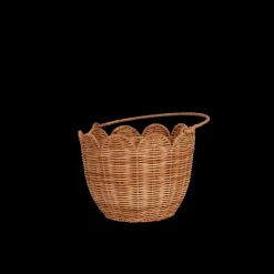 Store Olli Ella Rattan Tulip Carry Basket - Natural