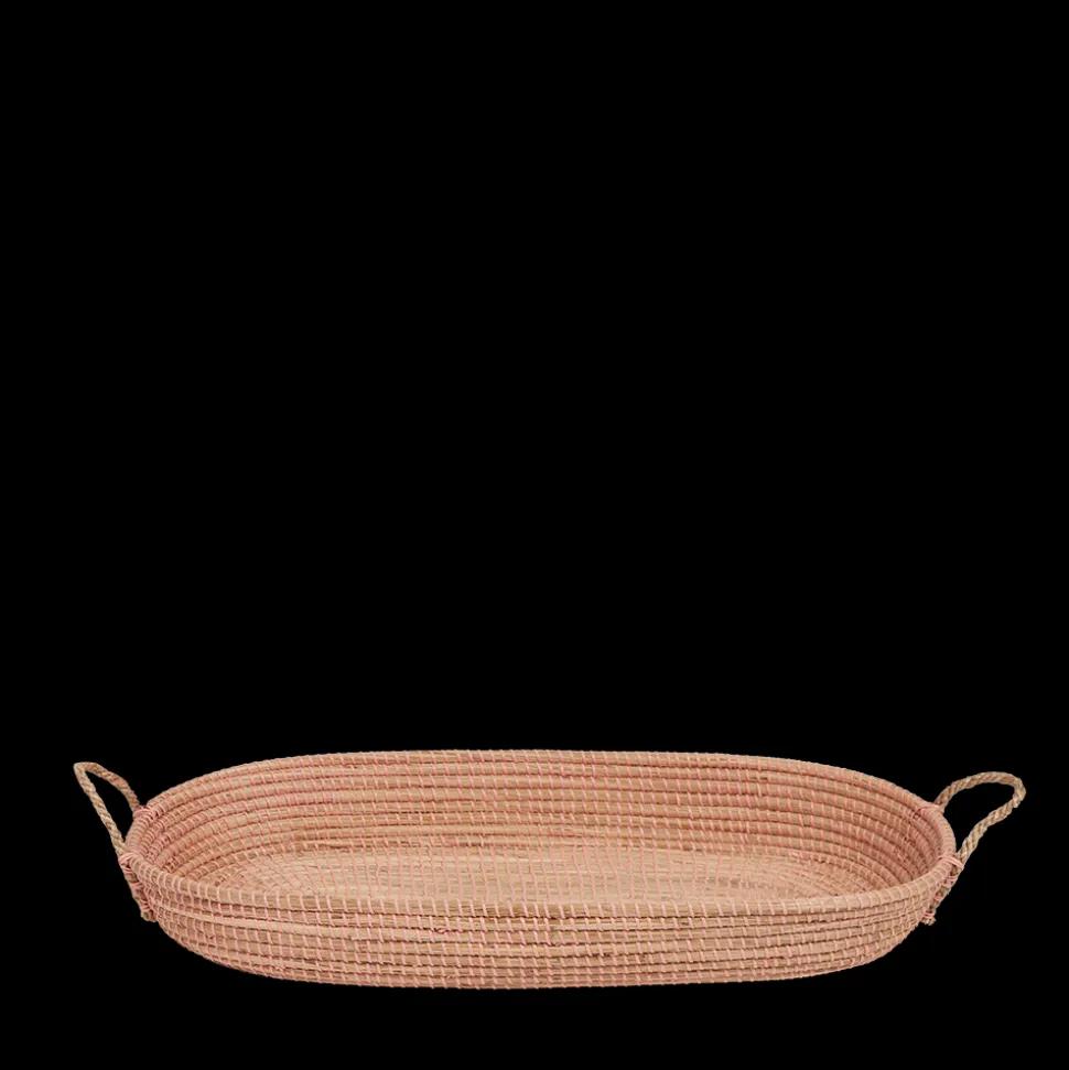 Sale Olli Ella Reva Seagrass Changing Basket - Rose