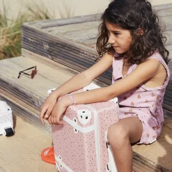Outlet Olli Ella See-Ya Suitcase - Pink Daisies