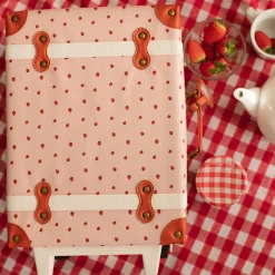 New Olli Ella See-ya Suitcase - Strawberry
